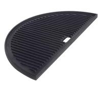 Plaque de cuisson en fonte - Demi-lune - 44,5 cm - Pour barbecue Kamado de 21" - Noir - Rainurée