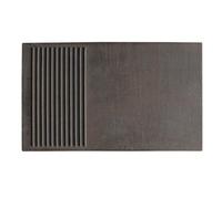 Plaque de cuisson en fonte lisse striée 50 x 30 cm