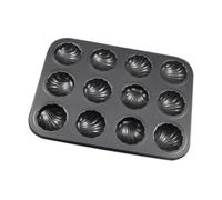 Plaque de cuisson en forme de coquillage Moule à madeleines antiadhésif à 12 cavités Moule à gâteau en acier au carbone Moule à madeleines Plaque de cuisson en forme de coquillage Moule à gâteau