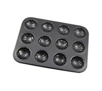 Plaque de Cuisson en Forme de Coquille, Moule à Madeleine Antiadhésif à 12 Cavités en Acier au Carbone, Plateau à Gâteau