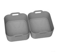 Plaque de cuisson en silicone pour friteuse à air AF500 Flexible Pliable Insert DualZone MegaZone 21 x 18 cm Gris (2))