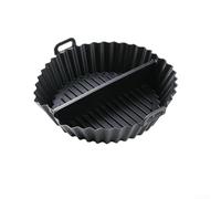 Plaque de cuisson en silicone résistante aux hautes températures avec deux sections divisées, non pour un retrait facile des pâtisseries, convient pour la cuisson au four et à la friteuse à air (F)