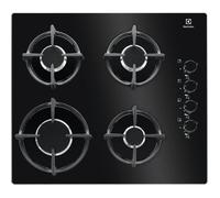 Plaque de cuisson encastrable Electrolux KGG6407K, Gaz, 4 zones de cuisson, Allumage électrique, Dispositif de sécurité, Grilles en