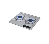 Plaque de cuisson encastrable gaz inox - 2 Feux - 380 x 360 x 80 mm