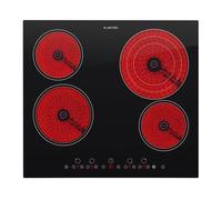 Plaque de cuisson encastrable Klarstein Virtuosa - 4 plaques vitrocéramiques - 6500W - Noir
