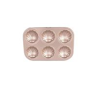 Plaque de cuisson for four, moule à biscuits, gâteau aux noisettes, plateau de cuisson ménager en acier au carbone, outils de cuisson(6-piece madeleine mold)