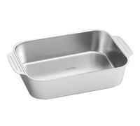 Plaque de Cuisson Four Inox Cuisine, Plateau Métallique avec Poignées Doubles, Plat Inox, Plaques de Cuisson pour Poisson Grillé, Four et Vapeur(33x19x8 cm/13x7x3 in)