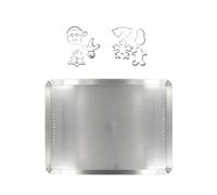 Plaque de cuisson four microperforée de 40 x 30 cm et 7 emporte-pièces de Noël inox Zenker Noël Zenker