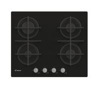 Plaque gaz CDK6KB, 4 foyers gaz, Verre trempé, grilles fonte