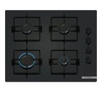 Plaque de cuisson gaz 4 foyers - coloris noir l.59 x P.52 x H.4,5 cm - Bosch POP6B6K30