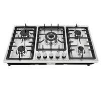 Plaque de Cuisson Gaz 5 Feux, Cuisinière à gaz en avec protection automatique contre les flammes,Gaz naturel ou propanePour Cuisine commerciale à la maison ou au restaurant