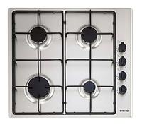 Plaque de cuisson gaz - Beko - HIZG64101SX - 4 feux - inox - thermocouple