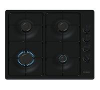 Plaque de cuisson gaz - BOSCH - PBP6B6K80 - 4 feux - 60 cm - Émail noir