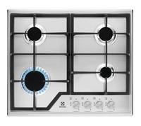 Plaque de cuisson gaz Electrolux EGS6426SX - Gris - Avant - Acier inoxydable