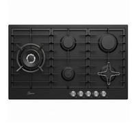 Plaque de cuisson gaz encastrable - GURARI - GCH FB 905 BL - 5 feux - Brûleur Wok 4 kW - Gaz naturel & GPL
