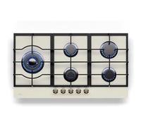 Plaque de Cuisson Gaz Klarstein 5 Brûleurs Encastrable 11100W Ivoire Blanc G