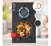 Klarstein Tables de Cuisson à Gaz, Plaque de Cuisson Gaz à 2 Brûleurs, Table de Electrique à 2 Feux de 4200W, Cuisiniere Gaziniere avec Brûleurs en Acier Inoxydable, Cuisinières GPL