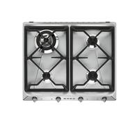 Smeg Victoria SR964XGH - Table de cuisson au gaz - 4 plaques de cuisson - Niche - largeur : 55.5 cm - profondeur : 47.8 cm - acier inoxydable