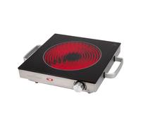 ProfiCook Plaque de cuisson individuelle PC-EKP 1210, Plaque de cuisson électrique en vitrocéramique, pour camping/cuisine/bureau/extérieur/simple, pour tous types de casseroles, 2000 watts