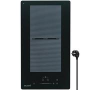 Plaque de cuisson induction 2 zones avec zone flex bridge - 3500W - Verre noir mat - Prise - Boosters et minuteries