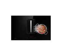 Klarstein 2 en 1 Plaque de Cuisson Induction Encastrable avec une Hotte Aspirante 83cm, Table de Cuisson à 4 Anneaux, Commande Tactile, avec Hotte Aspirante 750 m³/h, Classe Energétique A