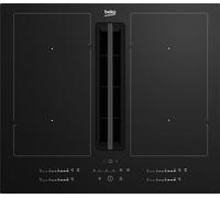 Beko Plaque HIXI64701UP 60 cm noire intégrée 4 zones à induction avec hotte
