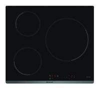 Plaque de cuisson induction BRANDT - 3 zones - 7200 W - L 58 x P 51 cm - Revêtement verre - Noir - BPI6315B