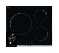 Plaque de cuisson induction - BRANDT - 3 zones - L60 cm - TI364B - 7200 W - Noir