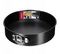 KADAX Moule à gâteau Ø 21,5 cm-30 cm, moule à charnière en tôle galvanisée et antiadhésive, moule à gâteau rond avec fond plat, anti-fuite (∅ 28 cm, noir)
