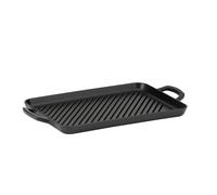 Kela Plaque à griller 12469 Calido – Fonte, poignées, compatible induction, 35 x 25 cm, noir
