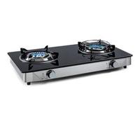 Klarstein Plaque de Cuisson Gaz 2 Feux, Table de Cuisson à 2 Brûleurs, Plaque Gaz de 7.7 kW, Piano Cuisine en Acier Inoxydable, Plaque de Cuisson Inox Portable