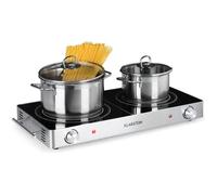 Plaque de cuisson KLARSTEIN VariCook Duo - Foyers vitrocéramique 20cm & 16,5cm - 3000W - Inox argent
