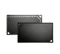 Plaque de cuisson - LODGE - 2 en 1 - 42x24cm - Fonte naturelle - Grill et plancha