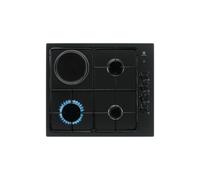 Plaque de cuisson mixte Electrolux EGL62821OB 4 foyers 3 gaz 1 électrique 7000 W Noir émaillé, manettes à droite, sécurité gaz automatique