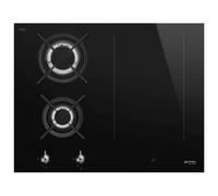 Smeg Plaque de cuisson mixte PM3643D 2 inductions 2 gaz 65 cm Noir