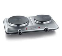 Plaque de Cuisson Mobile Electrique K1014 2 foyers en fonte 2500W Gris
