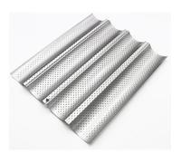 Plaque de cuisson - Moule pour 4 baguettes - Métal - 38 x 33 x 2.4 cm - Anti-adhésive