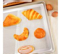 Plaque de cuisson perforée en aluminium anodisé avec grille commerciale compatible avec une chaleur constante et un drainage efficace de l'huile