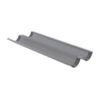 Plaque de cuisson perforée pour 2 baguettes acier inoxydable (inox) 37.00x17.00