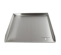 Plaque de cuisson, plancha en acier inoxydable de 4 mm, 415 x 400 mm