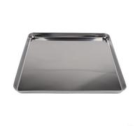 Plaque de cuisson plate en acier inoxydable pour cookies, conçue pour durer et chauffer uniformément dans les fours standard et à convection (40 x 40 x 2,5 cm)