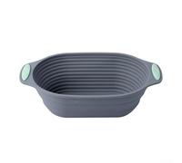 Plaque de cuisson pliable en silicone pour étaler la pâte - Panier de fermentation résistant à la chaleur pour pains au levain et à la levure (ellipse)