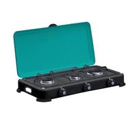 Plaque de cuisson portable 3 feux 4100W Brûleurs + Grille en Fonte amovibles Réchaud gaz Butane ou Propane GOLD III INTEC