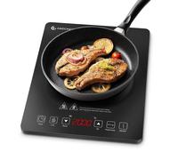 Plaque de cuisson portable AMZCHEF 2000W 4.5cm ultra-mince 20 niveaux de puissance minuterie de 3 heures 28x35cm