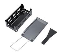 Plaque de cuisson portable anti-adhésive pour le fromage, la cuisine, le camping, l'extérieur, en acier au carbone, noir, 18,5 cm