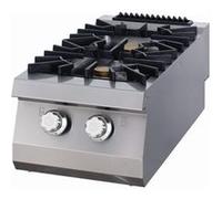 Plaque de Cuisson Premium Gaz 2 Brûleurs Prof. 90 cm Maxima Gris