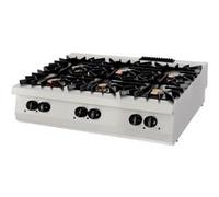 Plaque de Cuisson Premium Gaz 6 Brûleurs Prof. 90 cm Maxima Gris
