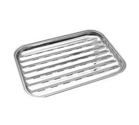 Plaque de cuisson professionnelle rectangulaire perforée en acier inoxydable de 0,4 mm d'épaisseur pour une répartition homogène de la chaleur et le camping Cookou