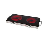 ProfiCook Double plaque de cuisson PC-DKP 1211, deux plaques de cuisson électriques en vitrocéramique, pour le camping/la cuisine/le bureau, pour tous les types de casseroles