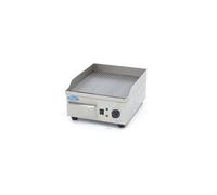 Plaque de cuisson - Rainurée - 36cm - incluant un bac de récupération de graisse -